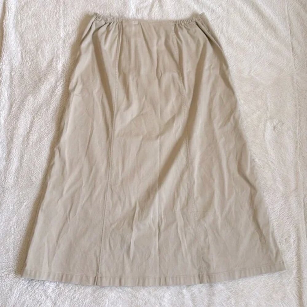 Vintage Maxi Khaki Skirt - Picture 2 of 4